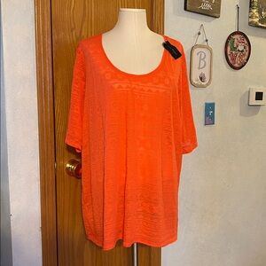 NWT Lane Bryant Vibrant Orange Top - Size 22/24